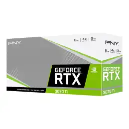 PNY GeForce RTX 3070 Ti VERTO Triple Fan - Carte graphique - GF RTX 3070 Ti - 8 Go GDDR6X - PCIe 4.... (VCG3070T8TFBPB1)_8